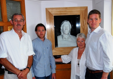 sands bobby bust unveiled marble clare travelled paraic unveiling 2nd left his family who